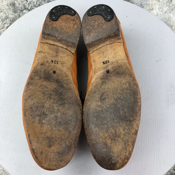 Cole Haan Men's Size 10.5 Brown Closed Moc Toe Tie Detail Slip On Loafers Shoes - Picture 9 of 13